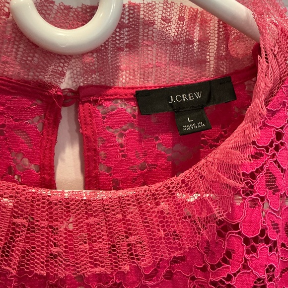 J. Crew 2 piece pink lace top sz large - Picture 3 of 5